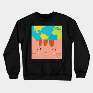 Cat Earth Day Crewneck Sweatshirt